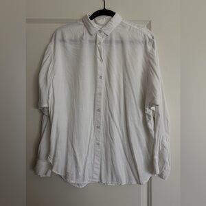 LOFT White Casual Button Down Shirt